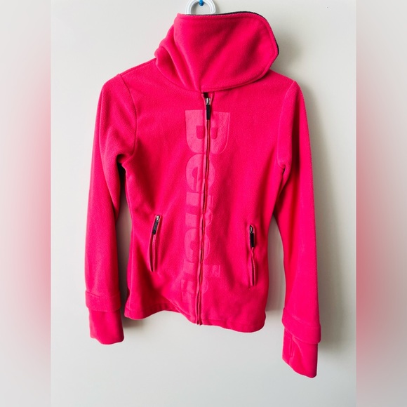 Bench Funnel Fleece Double Cuff Jacket Heavy Pink-Gray - Picture 3 of 5